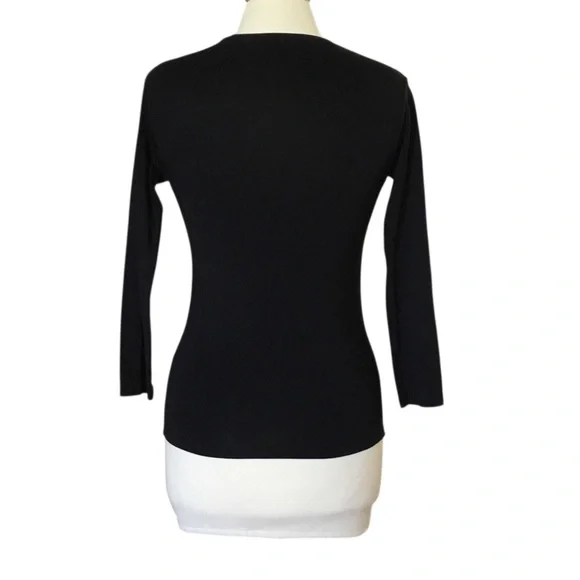 ATM Anthony Thomas Melillo Black Long Sleeve Fitted Shirt - Picture 3 of 8